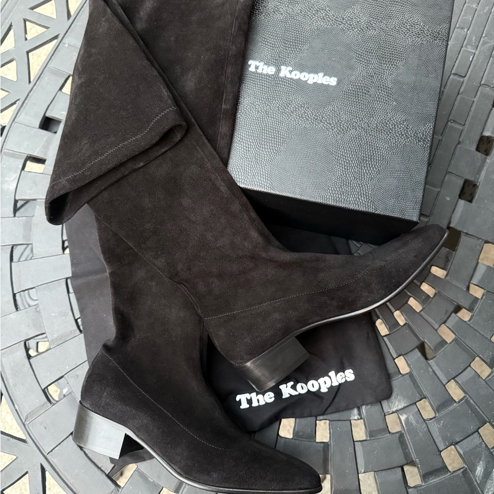 The Kooples Elegant Black Over the Knee Boots